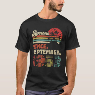 1953年9月69日素晴らし生まれ以来69歳 Tシャツ