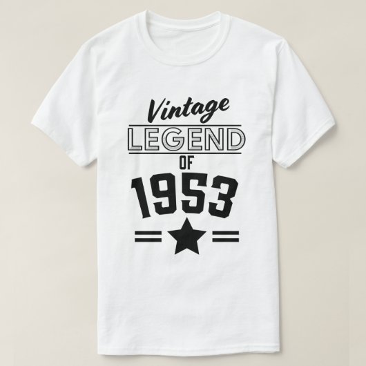 1953年 ヴィンテージ レジェンド Tシャツ (デザイン正面)