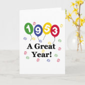 1953年A年素晴らし誕生日 カード (黄色い花)