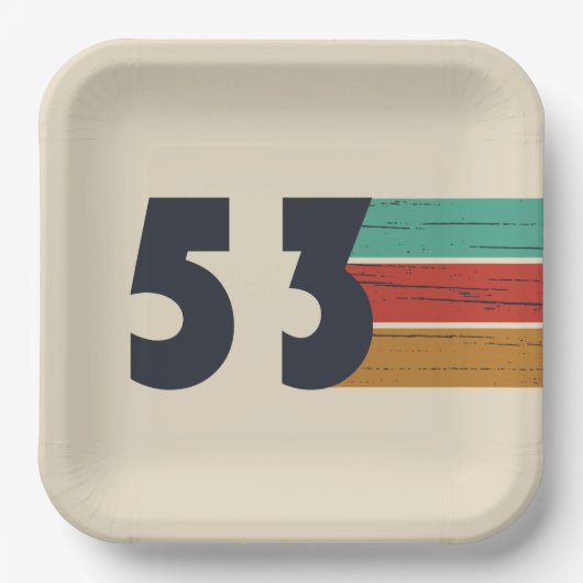 1953生まれ年のヴィンテージ ペーパープレート (正面)