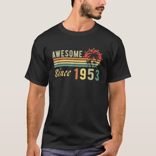 1953生まれ年の素晴らしレトロ後の1953動揺して年 Tシャツ (正面)