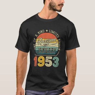 1953生まれ年1月69歳T型ヴィンテージ69位誕生 Tシャツ