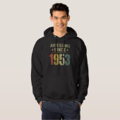1953素晴らし年から69誕生日レトロ男性の女性 パーカ (正面フル)