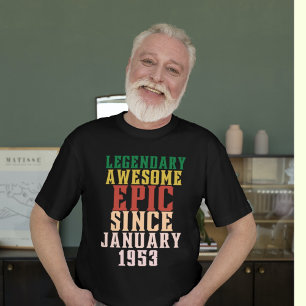 1953素晴らし年1月70日以来の伝説的な叙事詩 Tシャツ