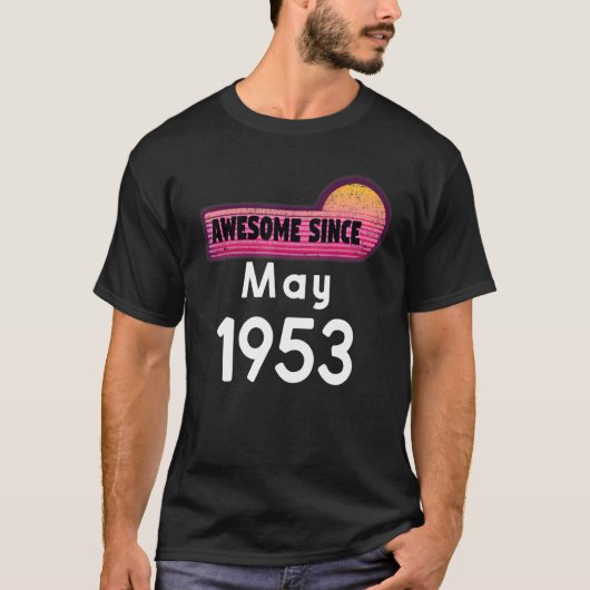 1953素晴らし年5月誕生日1953年5月ヴィンテージ Tシャツ (正面)