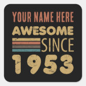 1953素晴らし年70誕生日以来 スクエアシール (正面)
