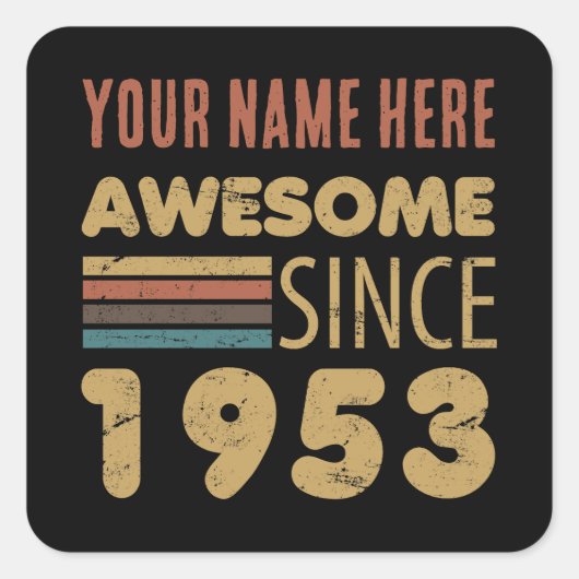 1953素晴らし年70誕生日以来 スクエアシール (正面)