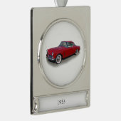1953赤クラシックカーバナーオーナメント シルバープレートバナーオーナメント (右)