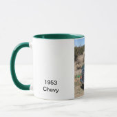 1953 Chevyピックアップトラックグリーンヴィンテージコーヒー マグカップ (左)