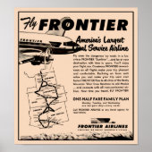 1953 Frontier Airlines Ad Reprint ポスター (正面)