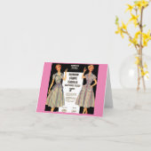 1953 Gimbels Subway Storeドレスアド カード (黄色い花)