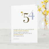 1954の誕生日のおもしろい事実 カード (黄色い花)