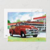 1954アンティークトラック葉書 ポストカード (正面/裏面)