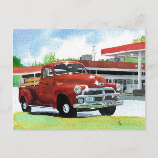 1954アンティークトラック葉書 ポストカード (正面)