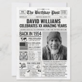 1954カスタム年新聞紙誕生日カードのトレンド シーズンカード (正面)