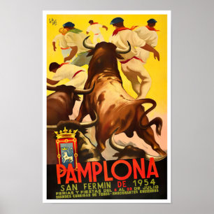 1954フェリアデパンポナヴィンテージ旅行 ポスター