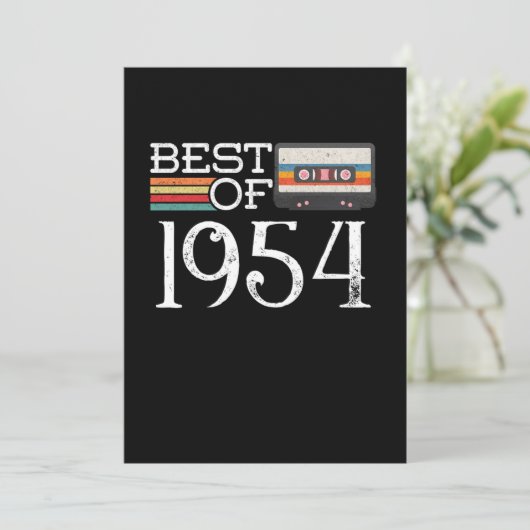 1954ヴィンテージ66誕生日アニバーサリーギフト 招待状 (スタンド正面)