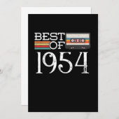 1954ヴィンテージ66誕生日アニバーサリーギフト 招待状 (正面/裏面)