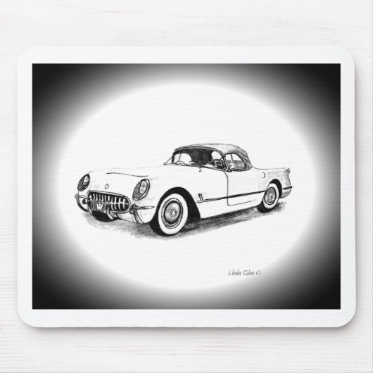 1954年のシボレー・コルベット マウスパッド (正面)