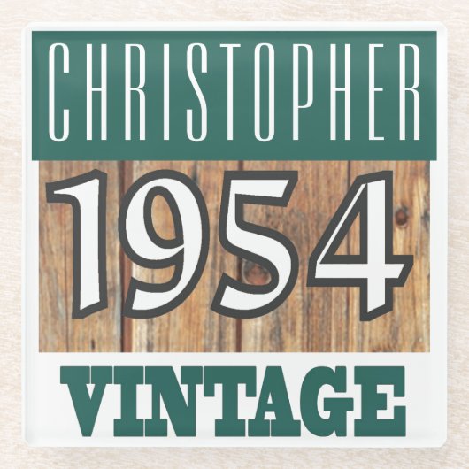 1954年の名前Glass Coasterヴィンテージ ガラスコースター (正面)