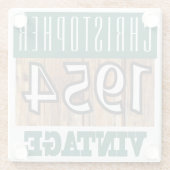 1954年の名前Glass Coasterヴィンテージ ガラスコースター (裏面)