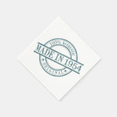 1954年の誕生年間の丸ゴム印のロゴで作られる スタンダードカクテルナプキン (角)