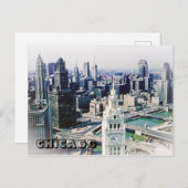 1954年シカゴ空撮風景（トリビューンタワーから西方向）写真 ポストカード (正面/裏面)