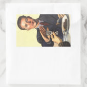 1954年ソ連アンチアルコールポスター 長方形シール (バッグ)