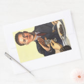 1954年ソ連アンチアルコールポスター 長方形シール (封筒)