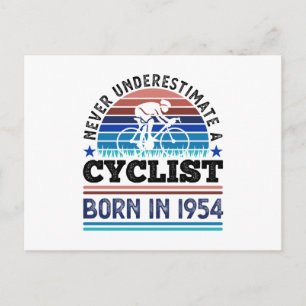 1954年生まれのサイクリスト 70歳の誕生日プレゼント 自転車 ポストカード