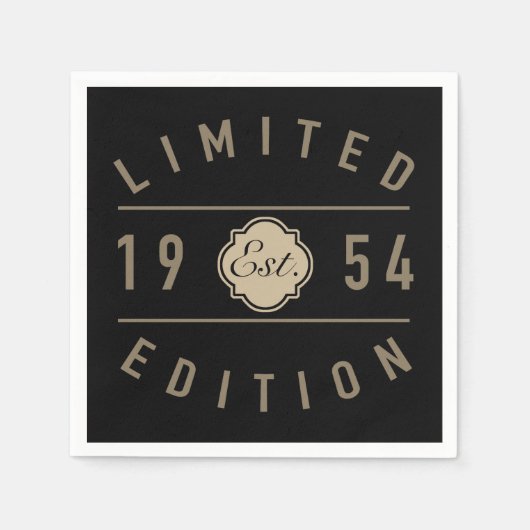 1954年限定版70誕生日 スタンダードカクテルナプキン (正面)