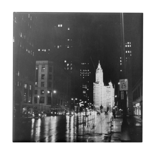 1954年頃:  眺めのミシガン州の道 タイル (正面)