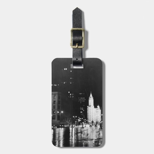 1954年頃:  眺めのミシガン州の道 ラゲッジタグ (正面縦)