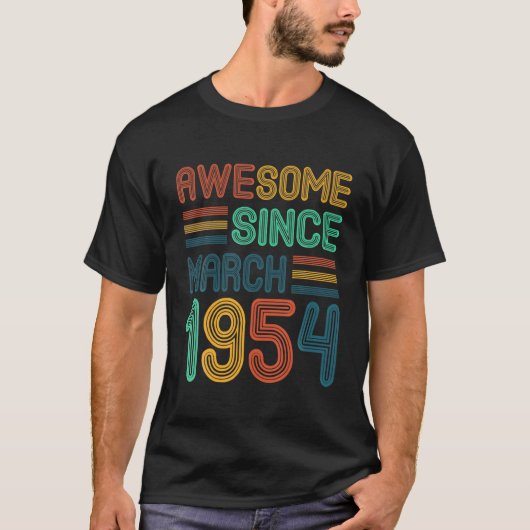 1954年3月以素晴らし降68回目の誕生日贈り物 Tシャツ (正面)