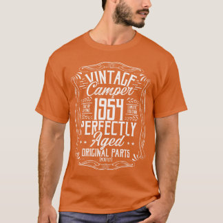 1954年 誕生日ギフト アウトドア キャンパー スカウト キャンプ 1954 レトロ Tシャツ