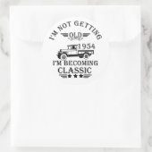 1954生まれ年のヴィンテージ70歳の誕生日はギフトを祝う ラウンドシール (バッグ)