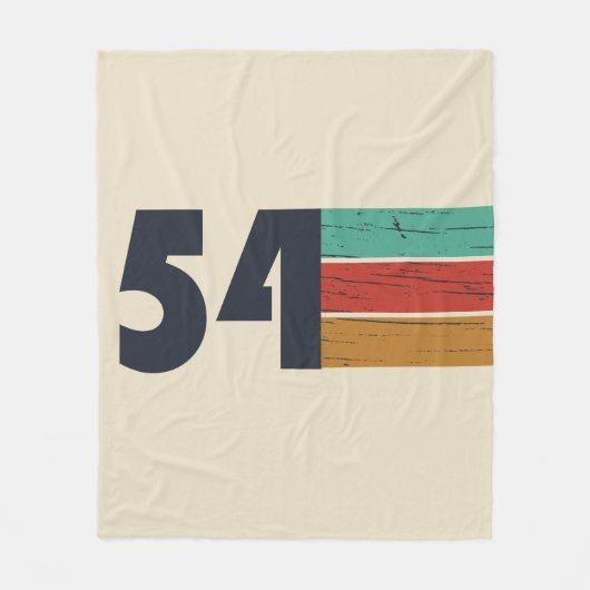 1954生まれ年のヴィンテージ フリースブランケット (正面)