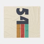 1954生まれ年のヴィンテージ フリースブランケット (正面(横))