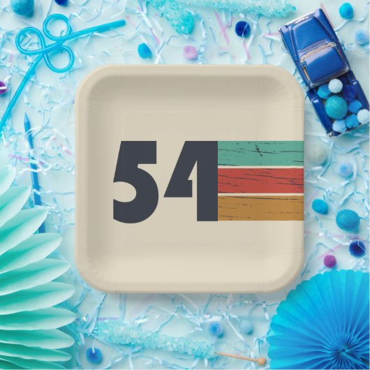 1954生まれ年のヴィンテージ ペーパープレート (パーティー)