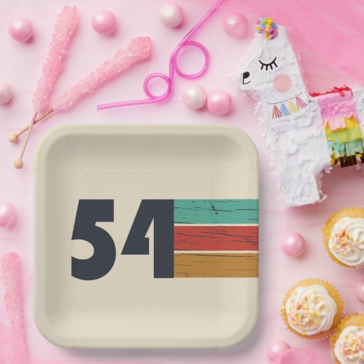 1954生まれ年のヴィンテージ ペーパープレート (パーティー)