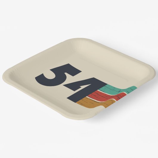 1954生まれ年のヴィンテージ ペーパープレート (傾斜あり)