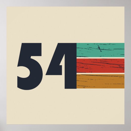 1954生まれ年のヴィンテージ ポスター (正面)