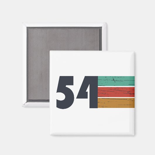 1954生まれ年のヴィンテージ マグネット (正面/裏面)