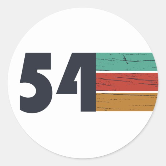 1954生まれ年のヴィンテージ ラウンドシール (正面)