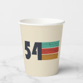 1954生まれ年のヴィンテージ 紙コップ (裏面)