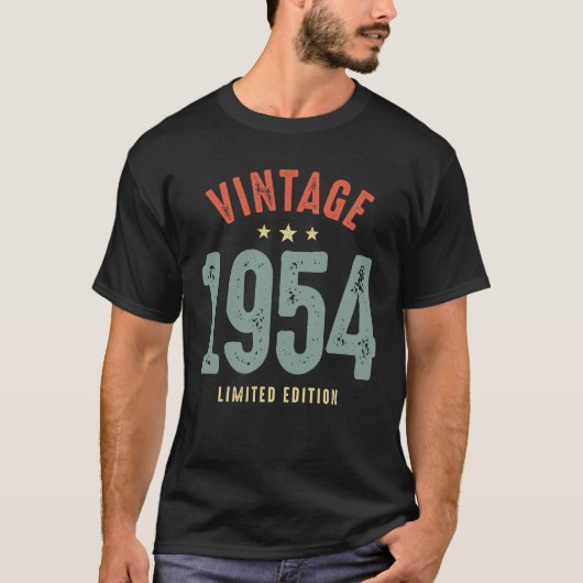 1954生まれ年のヴィンテージ- 68誕生日レトロクラシック Tシャツ (正面)