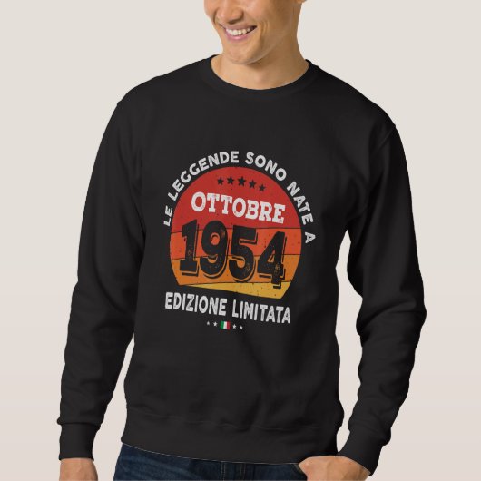 1954生まれ年10月のレジェンド68誕生日68年 スウェットシャツ (正面)