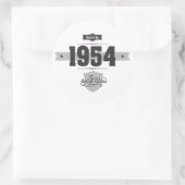 1954生まれ年(Dark&Lightgrey) ラウンドシール (バッグ)