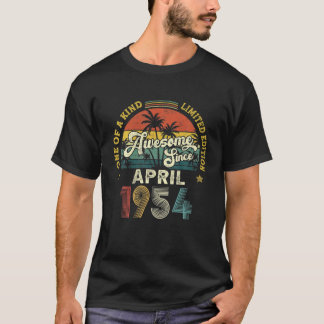 1954素晴らし年4月以来ヴィンテージ68誕生日 Tシャツ