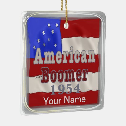 1954誕生日ベビーブーマーオーナメント セラミックオーナメント (右)